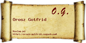 Orosz Gotfrid névjegykártya